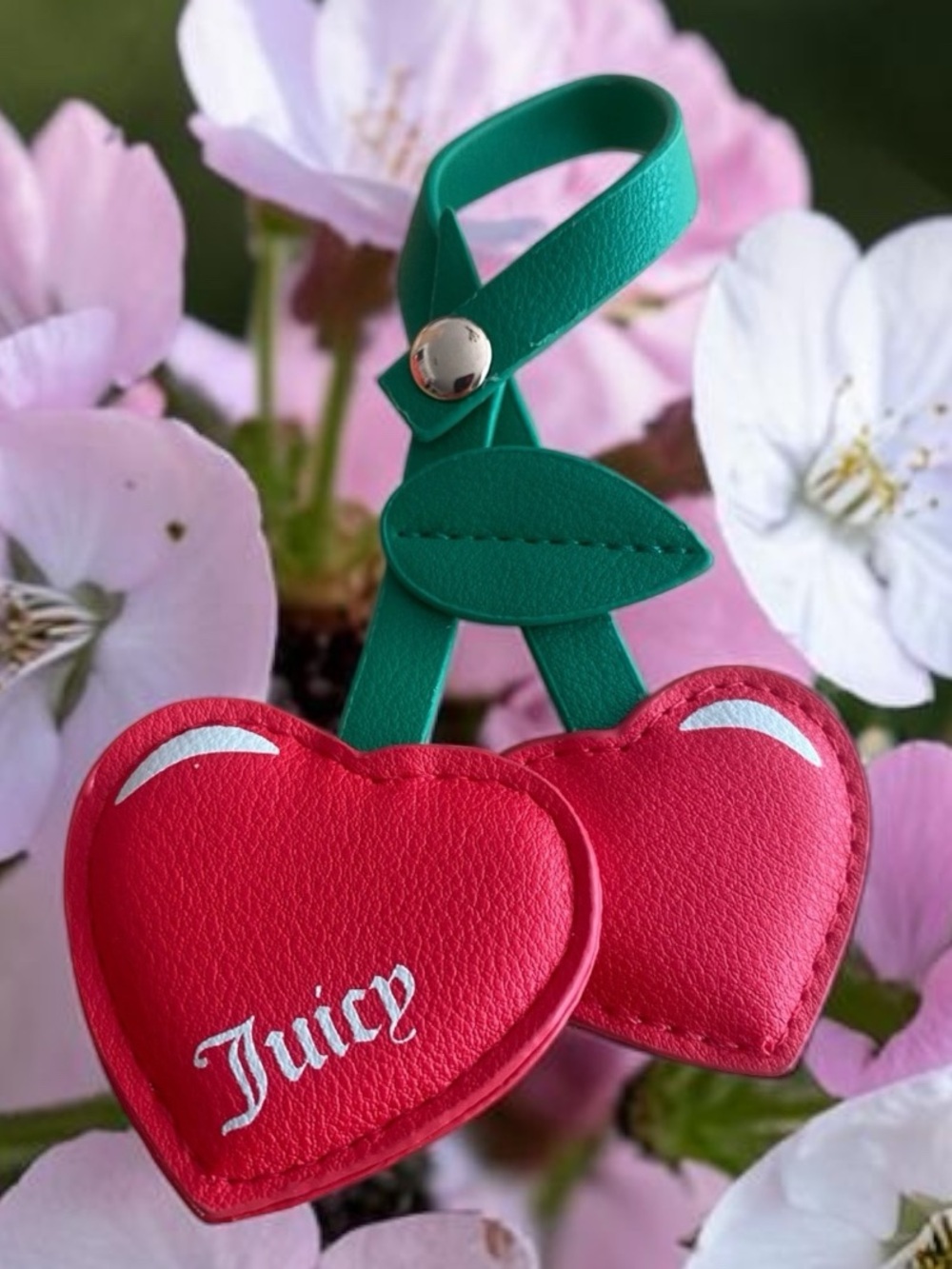 Juicy couture, red, cherry heart bag charm NWOT - Picture 2 of 6
